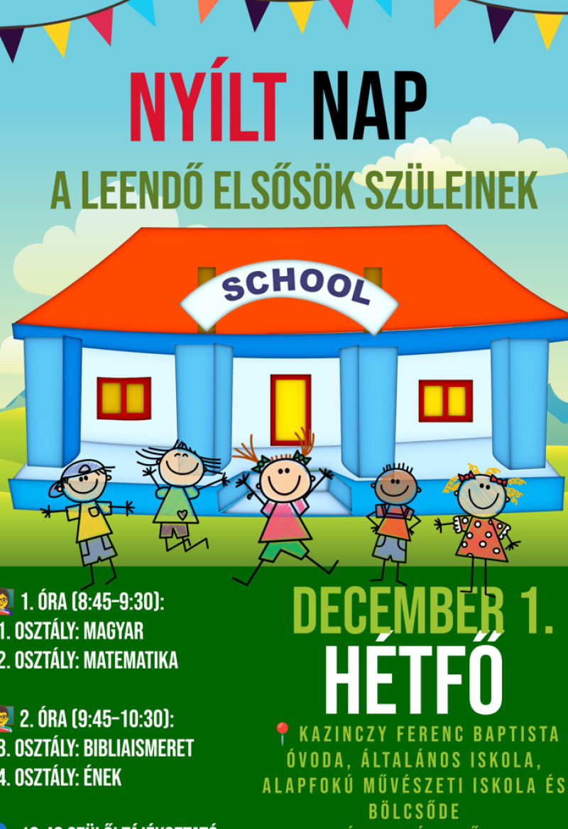 Nyílt nap a leendő elsősök szüleinek 2025