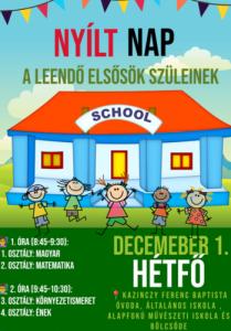 Nyílt nap a leendő elsősök szüleinek 2025
