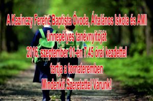 Ünnepélyes tanévnyitó