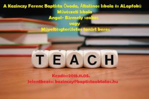 Angol tanári állás!