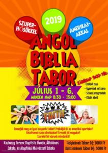 Újból angol biblia tábor, gyere hozzánk 