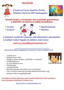 Felhívás a művészetek iránt érdeklődő gyerekeknek