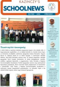 Megjelent intézményünk első újsága: Kazinczy's Schoolnews